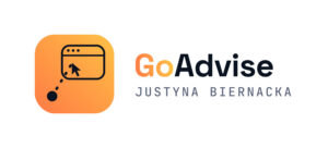 Justyna Biernacka GoAdvise, logo na jasnym tle